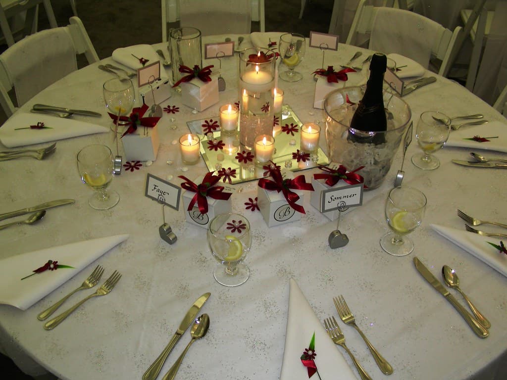 Reception table styling